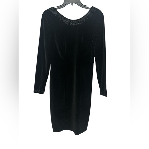 Laura Ashley Dresses & Skirts - Laura Ashley Vintage Embellished Beaded Size 6 Black Knee Length Long Sleeve 80s